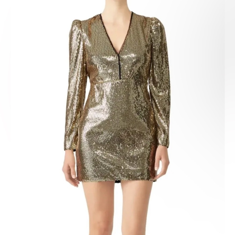 Rebecca Minkoff Gold Sequin Sydney Dress
